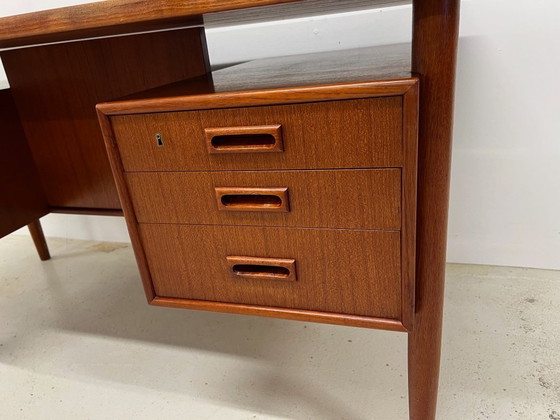 Image 1 of Danish Midcentury 'Floating-Top' Desk, 1960s.