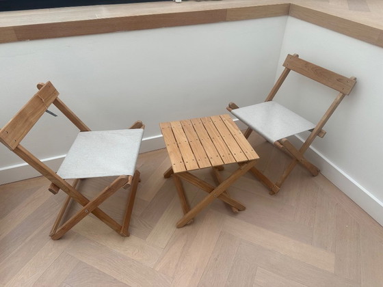Image 1 of Ensemble de jardin Carl Hansen & Son Deck : 2 chaises + table