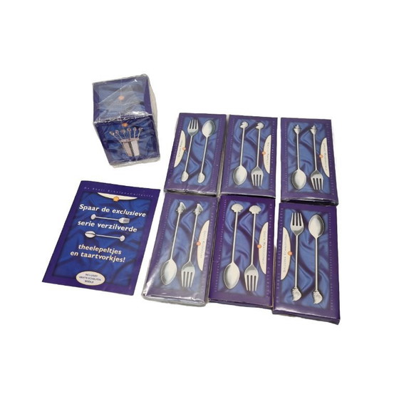 Image 1 of Couverts à gâteau vintage en coquillage Shell