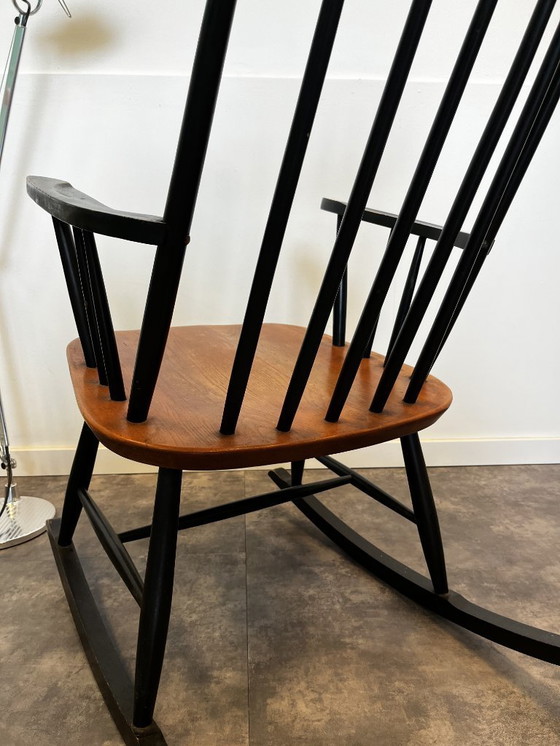 Image 1 of Rocking Chair Mid Century Design Scandinavian Chair Rocking Chair Armchair Vintage Retro