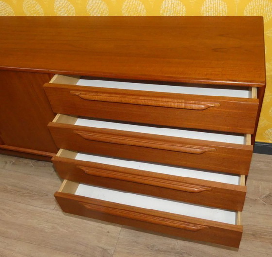Image 1 of 60s TEAK sideboard RT Möbel Heinrich Riestenpatt mid century design retro sixties 2,25m RT 200 Type