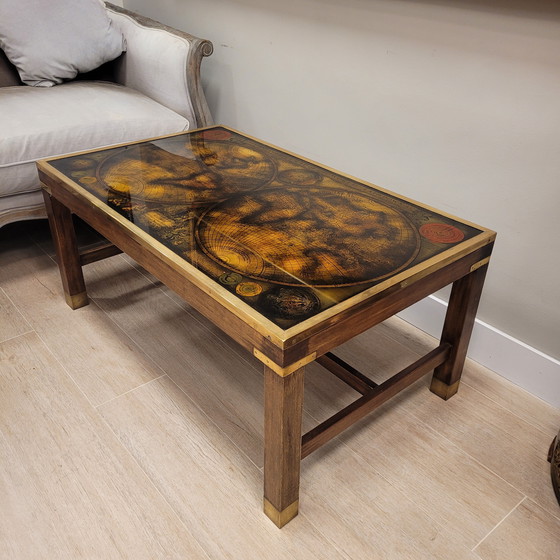 Image 1 of Mesa De Centro / Coffee Table “Mapa / Globo Terráqueo”, Maison Jansen, 1970 – Francia