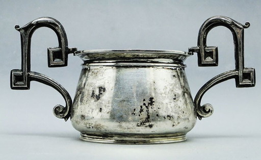 Biedermeier-Zuckerdose aus Silber, Österreich, 19. Jahrhundert – tafelaccessoires, Silver