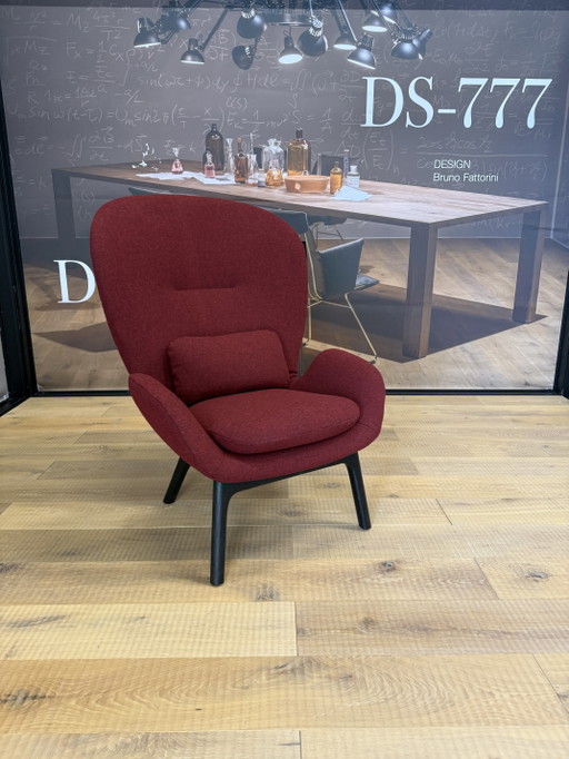 Sillón Rolf Benz 594 de tela roja – fauteuils, Wool (photo 2 of 8)
