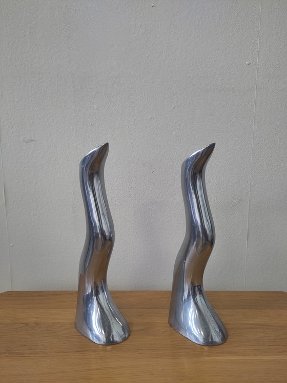 Image 1 of 2x vintage iKEA candlestick Anatomi Anna Everlund 