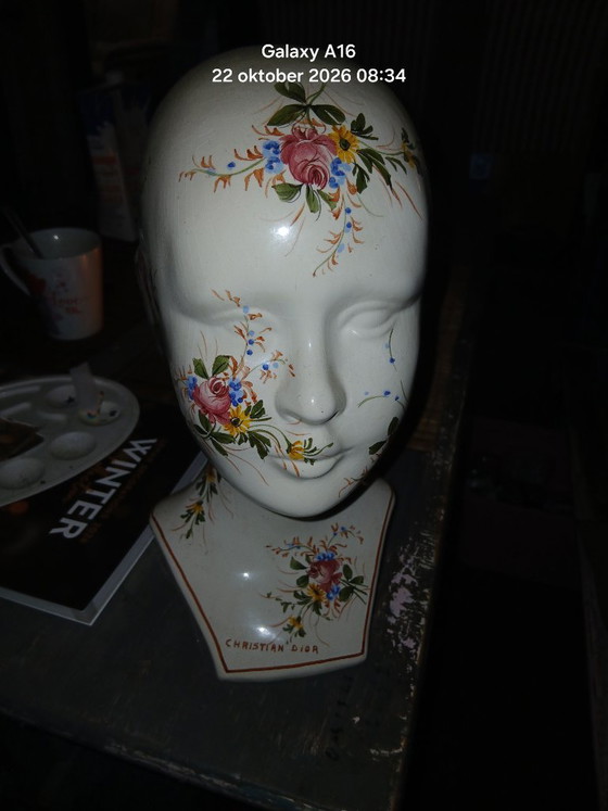 Original Christian Dior Head, Sculpture, Porcelain, Beige (photo 3 of 5)