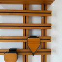 Perchero de pared de DIM Milano, Italia, años 50/60, madera maciza de haya.