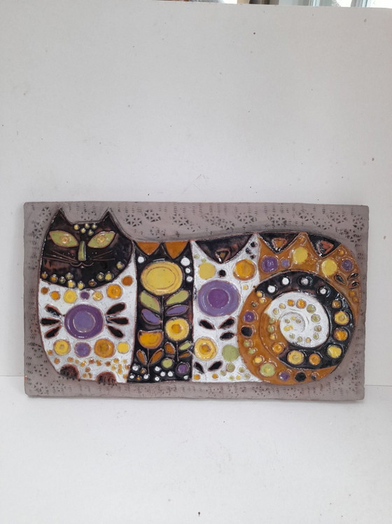 Large Ceramic Wall Decoration Cat by Renate Rhein (photo 8 of 8)