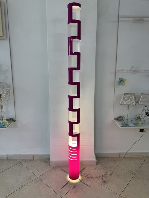 Sama Kundalini vloerlamp van Gregorio Spini 2004 Vintage pop design vloerlamp – vloerlampen, Metal, Plexiglass