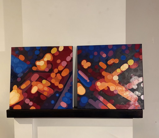 Carl Soete – 2 Peintures originales – Set / Pendentif