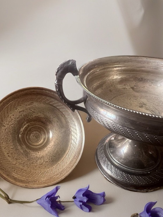 Image 1 of Sucrier ancien en argent 800