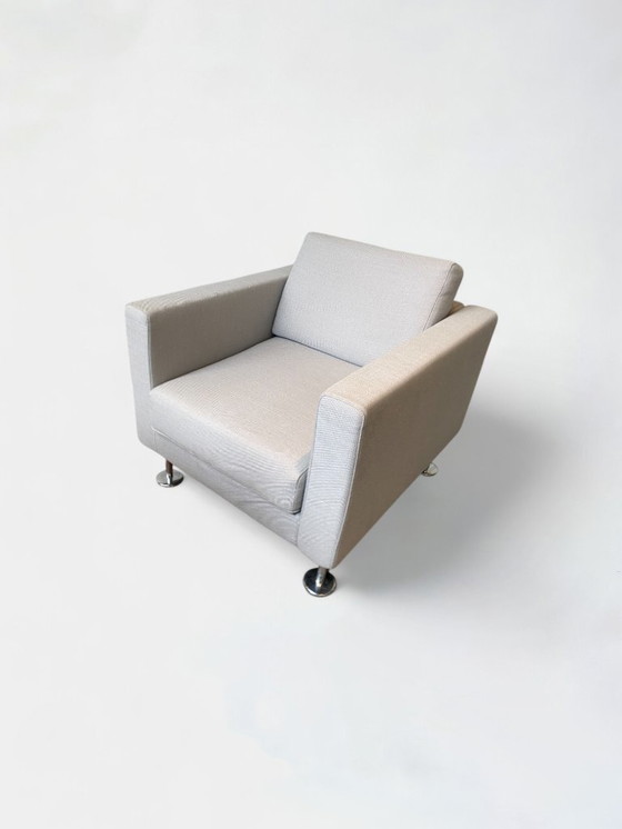 Vitra Park Single Seater Light Grey by Jasper Morrison, Poltrone, Tessile, polished steel, Grigio, Modern (foto 5 di 5)