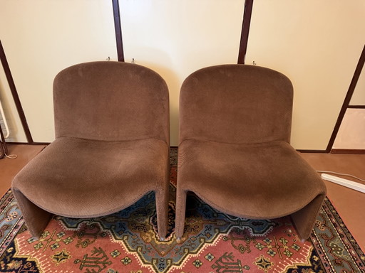 Artifort Alky stoelen in originele bruine stof – fauteuils, Other