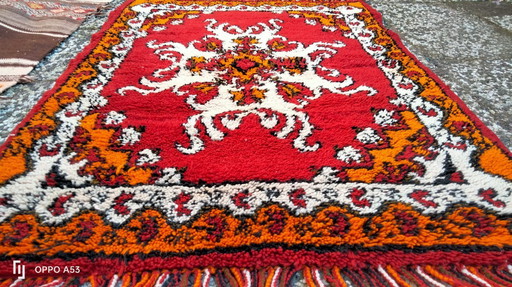 Handgeknoopt Berber kleed wol 131x98cm