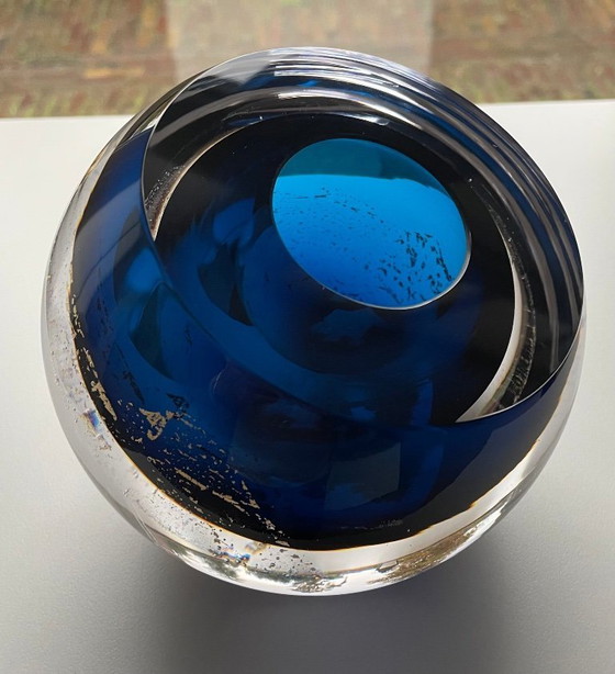 Image 1 of Objeto único de cristal “LUNA AZUL”