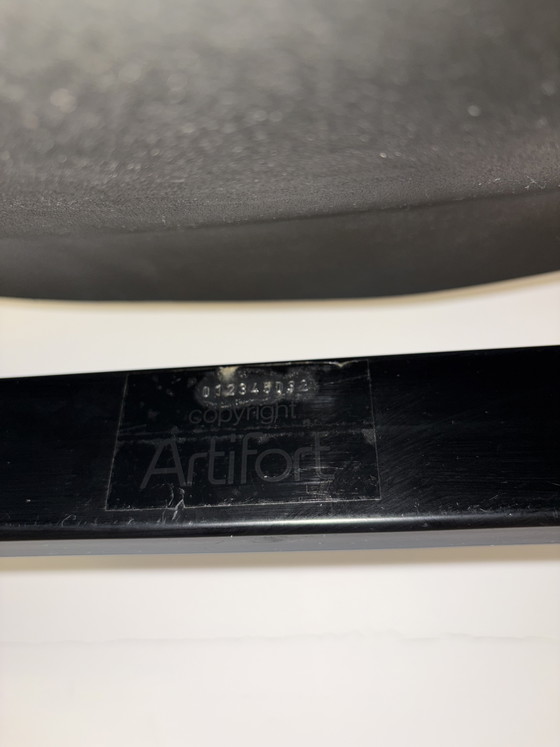 Image 1 of Fauteuil F444 Pierre Paulin pour Artifort Cuir Noir Piètement Métal Laqué Design Collector