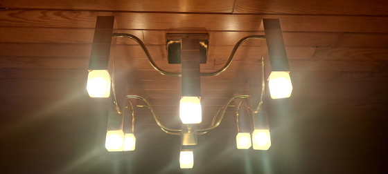 Image 1 of Lampada da soffitto di design vintage Gaetano Sciolari per Les Ateliers Boulanger