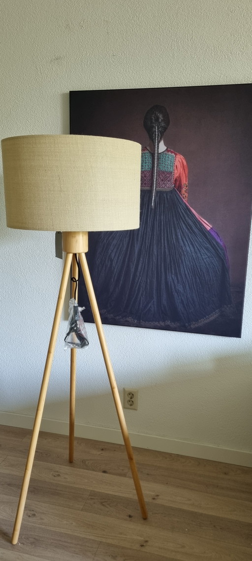 Zuiver Floor Lamp Fan Linen Cap