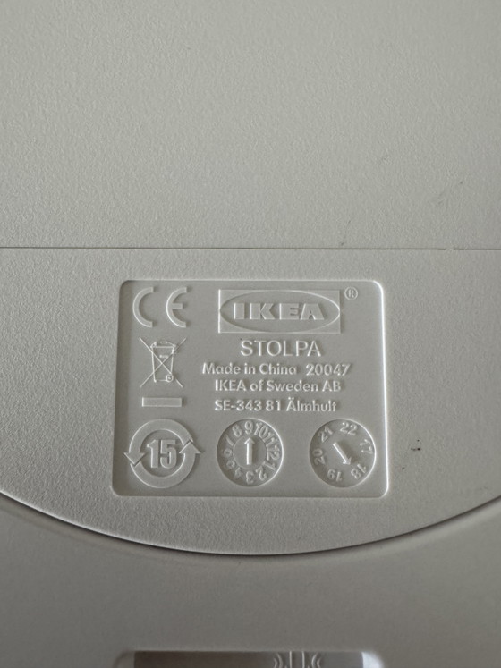 IKEA STOLPA Vintage Wall Clock with Illuminated Rim – Plastic (photo 5 of 6)