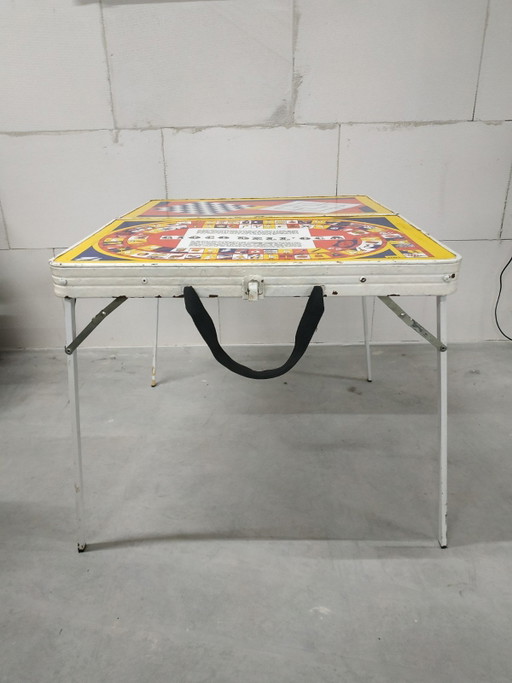 Unique Vintage Portable Game Table Spanish/English
