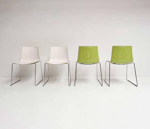 Set of 4 Katifa design chairs by Arper, after 2000