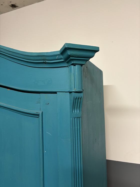Image 1 of Antique Oak Cabinet With Character - Unique Carvings!