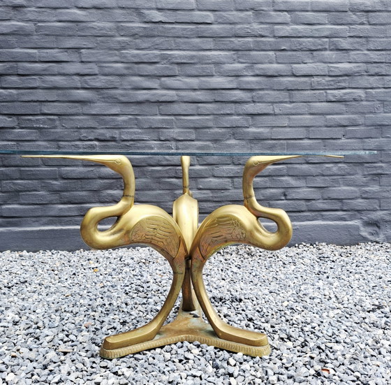 Hollywood Regency Coffee Table – Brass, Glass (photo 11 of 11)