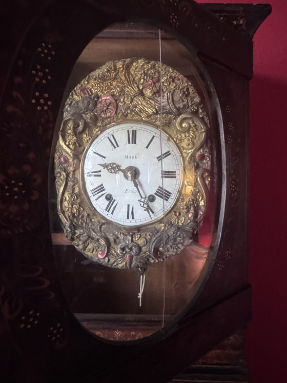 Comtoise Standuhr Korpus bemalt um 1840(?) ca 220 H 46 B 24 T – Macé a Redon, Klokken, Wood (photo 6 of 14)