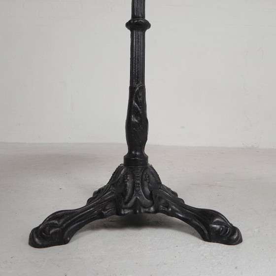 Image 1 of Bistro table with cast iron leg and traffic sign as top, 1920s, Paris