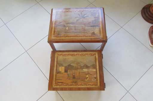 Mesas nido Art Déco vintage, década de 1930, juego de 2