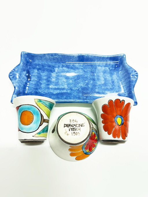 Giovanni de Simone coffee set for two. Italy, 1960s