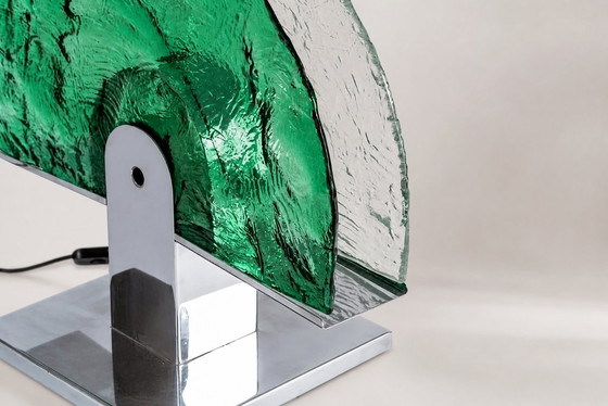 Image 1 of Luigi Massoni - "Albero" Table Lamp - Murano Pulegoso Glass - 1970s
