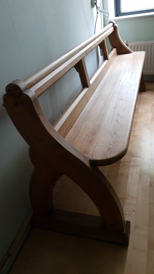 Antique English Pinewood Church Pew
