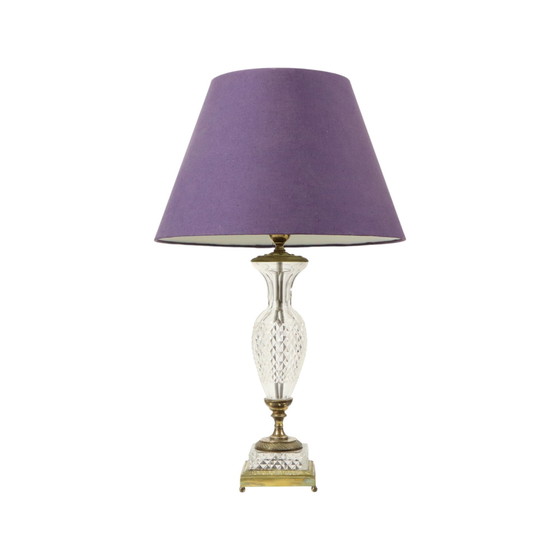 Image 1 of Empire Tafellamp Kristal Verguld Brons