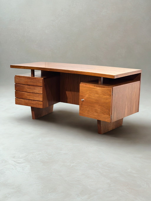 Rara scrivania direzionale vintage di metà secolo