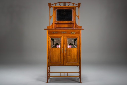 Cabinet Art Nouveau avec miroir, années 1890