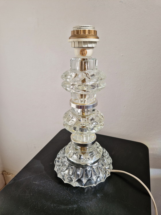 Image 1 of Vintage Orrefors Tafellamp Sweden Kristalglas