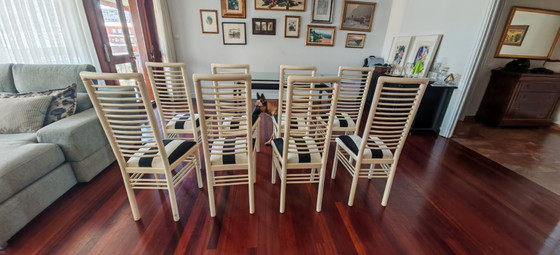 Tavolo da Pranzo Design Le Corbusier e 8 Sedie Vintage – Set da pranzo, Glass, Metal (photo 8 of 11)