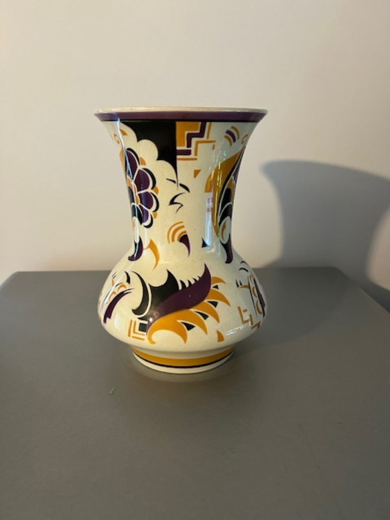 Image 1 of Société Céramique - Vase with Art Deco decoration