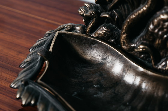 Image 1 of Art Nouveau Brass Umbrella Stand, France, 1960s, Vintage Design