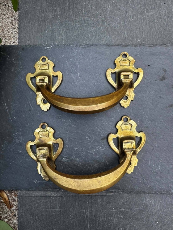 Pair of bronze handles signed L.PINET Art Nouveau – Decorative Objects (photo 9 of 9)