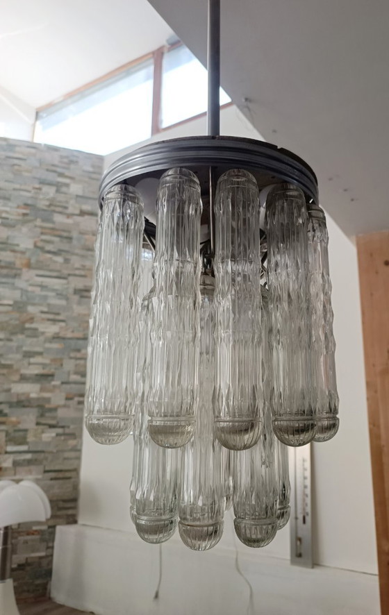 Image 1 of Set Murano glazen lampen van Venini, jaren 70.