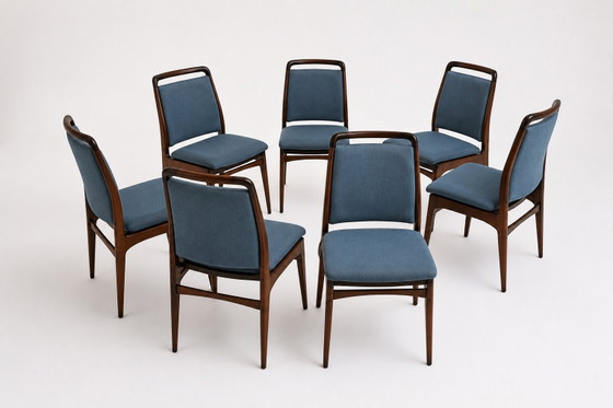 Image 1 of Johannes Andersen | Vintage Danish dining set | Extendable table + 6 chairs | 1960s