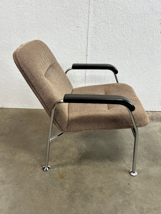 Set Poltrone Tubolari Cromate Vintage, Paesi Bassi Anni '70 – Tessile, Cromo, Mid Century Modern (photo 14 of 16)