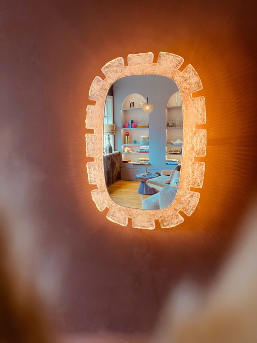 Miroir et éclairage Egon Hillebrand années 70