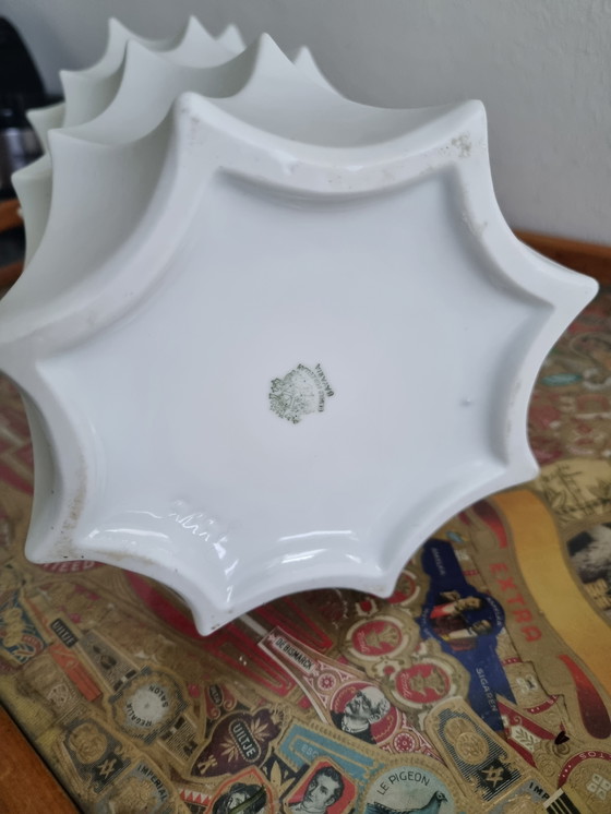 Image 1 of 1960s Gerold porcelain vase, Bavaria, Mid-Century, bisque, geometric