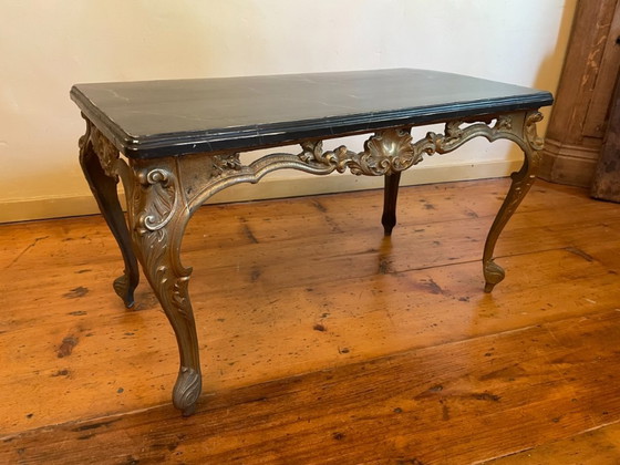 Image 1 of Table basse en laiton Tablejre Side Table 60s French