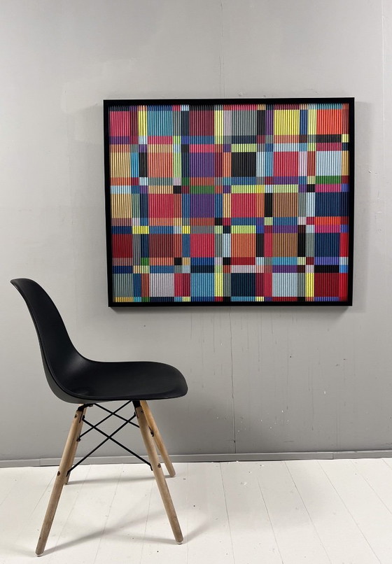 Image 1 of Lena László pour Studio Exactly, Relief lenticulaire/3D sur plaque d'aluminium avec laminage, « 210 formes géométriques », é