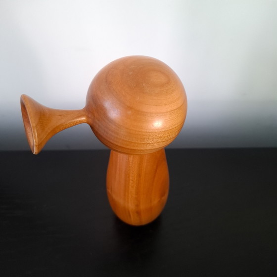 Image 1 of Vintage houten trompetvogel Deens design