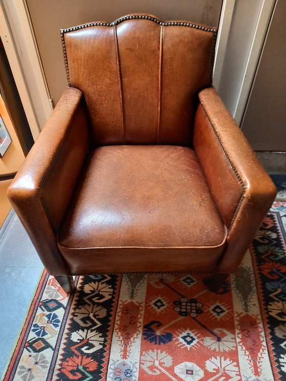 Image 1 of Kleine schapenleren fauteuil